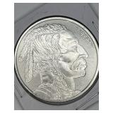 One Troy Ounce .999 Fine Silver Buffalo Round
