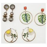 3 Fashion Pierced Earrings