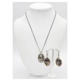 925 VTG Southwestern Necklace & Earrings