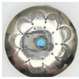 Vintage Sterling Silver Native American Pill Box