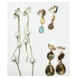 3 Fashion Clip-on Earrings