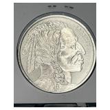 One Troy Ounce .999 Fine Silver Buffalo Round