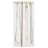 4 Gold-tone Fashion Necklaces
