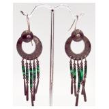 925 VTG Southwestern Chandelier Fringe Earrings