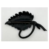 'Pell' Royal Blue Leaf Pin