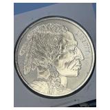 One Troy Ounce .999 Fine Silver Buffalo Round