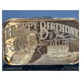 Happy Birthday.999 Fine Silver Bar 1 Troy Oz