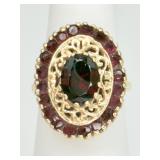 14K Garnet Ring
