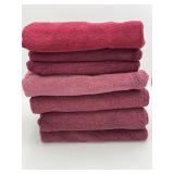 7 Towels Shades of Wine, Burgundy & Mauve