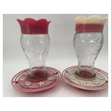 Vintage-style Pennington glass Hummingbird Feeders