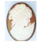 VTG 800 Silver Cameo Brooch/Pendant