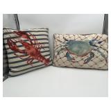 2 Decorative Coastal Throw Pillows
