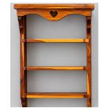 Rustic Wood Heart Wall Display Shelf