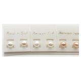 3 Pairs Freshwater Pearl Studs