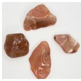 4 Carnelian Tumbled Stones