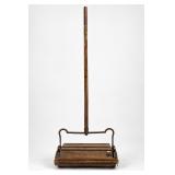 Vintage Manual Carpet Sweeper w/Wood Handle