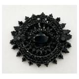 Large 'Vendome' Black Layered Brooch