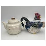 2 Vintage Ceramic Animal Teapots