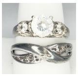 2 Sterling Silver Rings