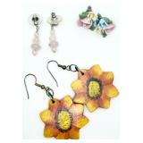 3 Pairs of Fashion Earrings
