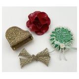 3 Fashion Pins & Avon Perfume Grand Piano