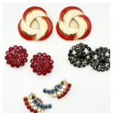 4 VTG Clip-on Earrings