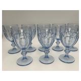 8 VTG Libbey 'Gibraltar' Misty Blue Goblets