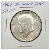 1964 Kennedy 90% Silver Half Dollar