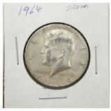 1964 Kennedy 90% Silver Half Dollar