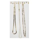 3 Gold-tone Fashion Necklaces