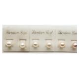 3 Pairs Freshwater Pearl Studs