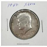 1964 Kennedy 90% Silver Half Dollar