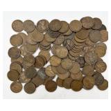 100 Early Wheat Pennies