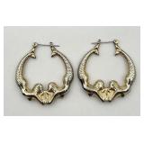 Pair of Golden Mermaid Ear Hoops