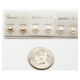 3 Pairs of Freshwater Pearl Studs