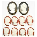 Mix of Molded Cameo Cabochon