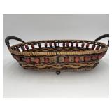 Vintage Wicker & Metal Basket