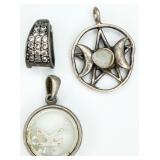 3 Sterling Silver Charms