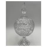 Vintage Lead Crystal Covered Candy Dish