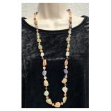 Long Semiprecious Stone Necklace