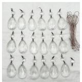 18 Chandelier Crystals w/ Art Wire