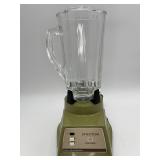VTG Olive Green Waring Deluxe Push Button Blender