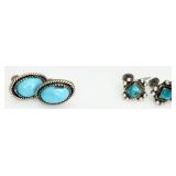 2 VTG Turquoise Screw-on Earrings