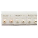 3 Pairs Freshwater Pearl Studs