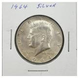 1964 Kennedy 90% Silver Half Dollar