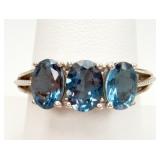 Sterling Silver Blue London Topaz Ring