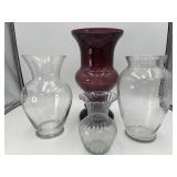 4 - Variety of Floral Vases