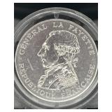 1987 Republique Francaise 100 Francs Silver Coin