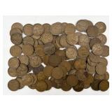 100 Early Wheat Pennies