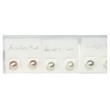 3 Pairs Freshwater Pearl Studs